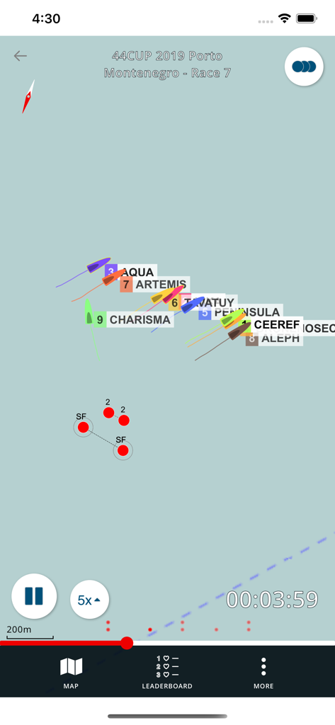 TracTrac - Live GPS tracking and replay of a sailing race on the TracTrac app