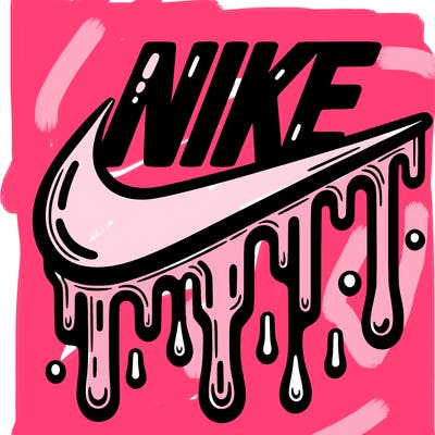 dripping nike logo
