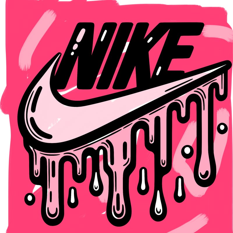 dripping nike logo