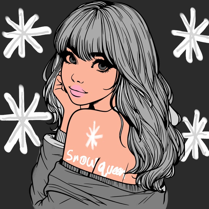 realistic girl with bangs looking over her shoulder