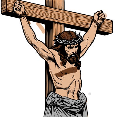 jesus realistic on the cross