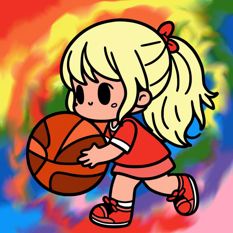 girl playing basketball