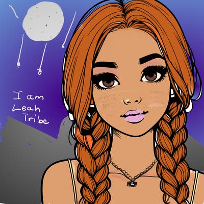 realistic girl with braids