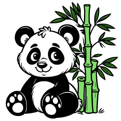 a panda bamboo