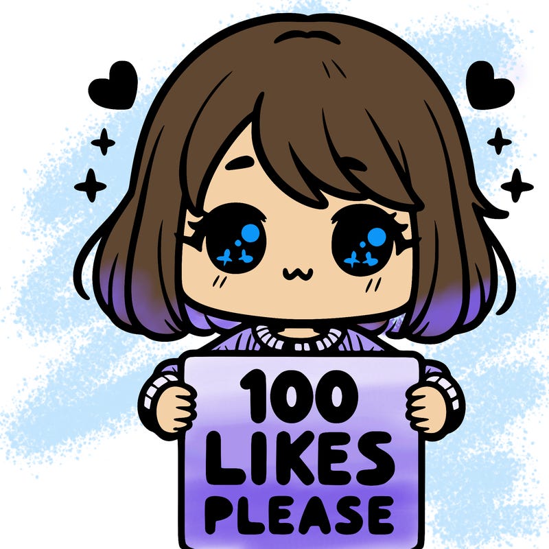cute girl holding a sign saying 100 likes please
