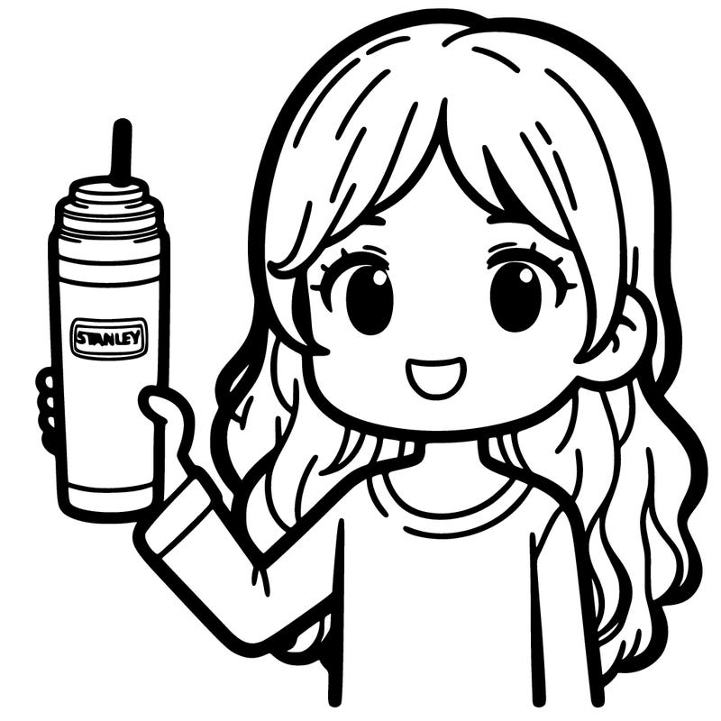 girl with a stanley tumbler