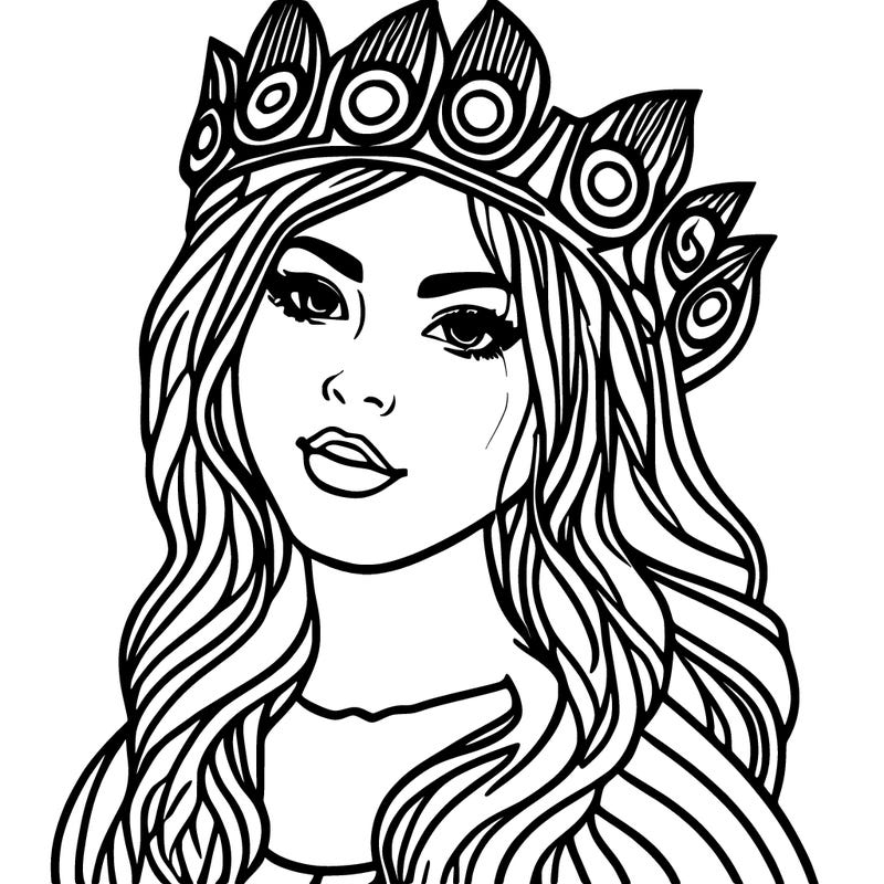 girl with flowers crown