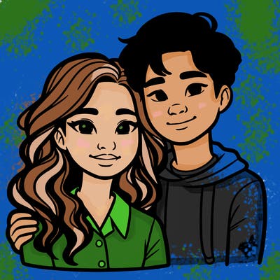 black woman and asian man couple