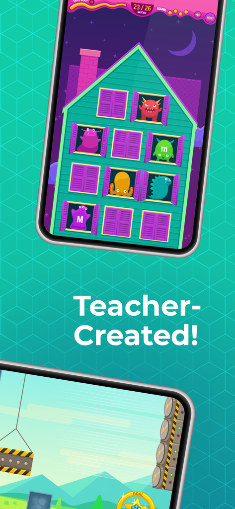 ABCya Games: Kids Learning App - Capturas de pantalla de los juegos de ABCya para niños que destacan el contenido creado por maestros.