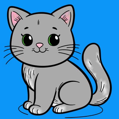 easy drawings of a cat