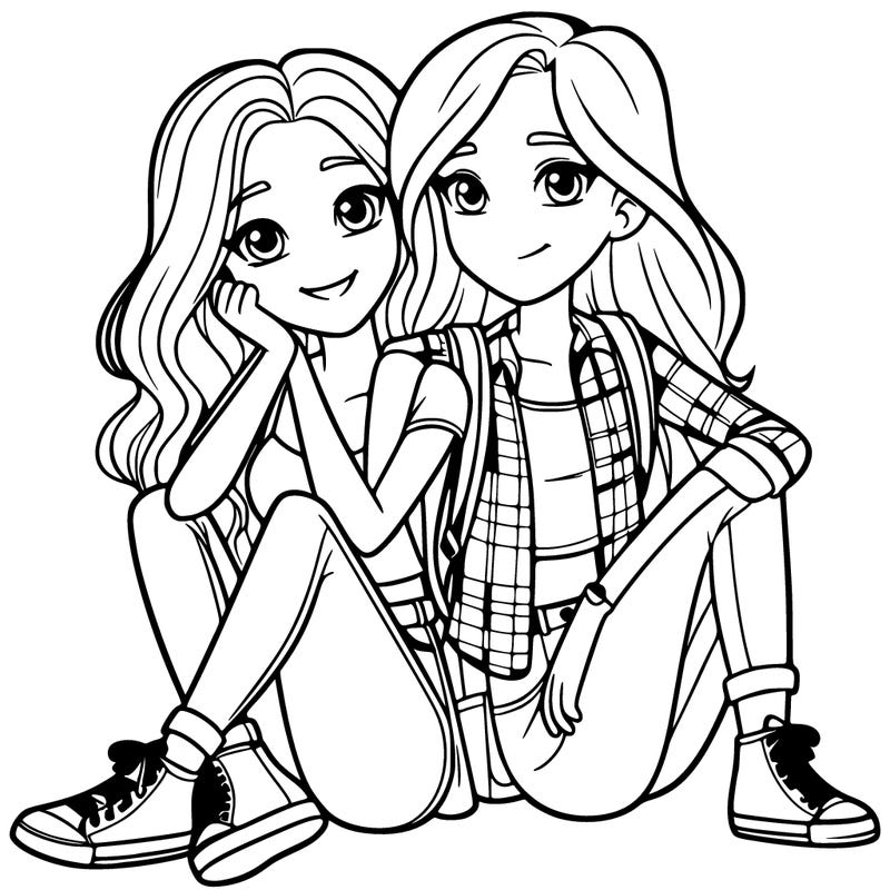 two teenage best friends