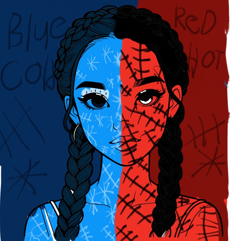 realistic girl with braids