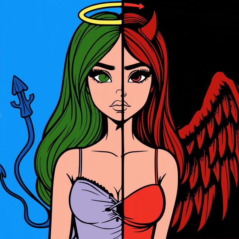 devil vs angel realistic girl