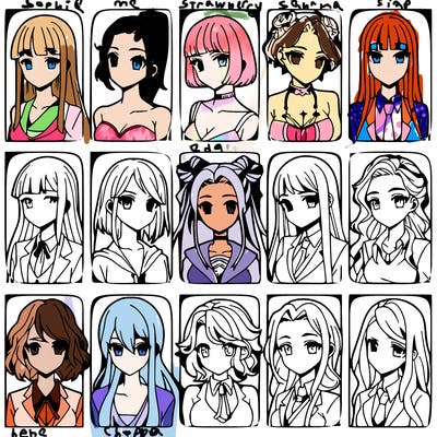 girls that look diffrent anime