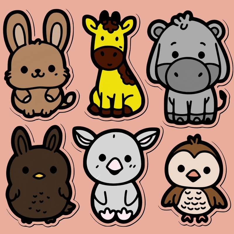 cute animal stickers
