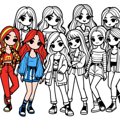 group of girls