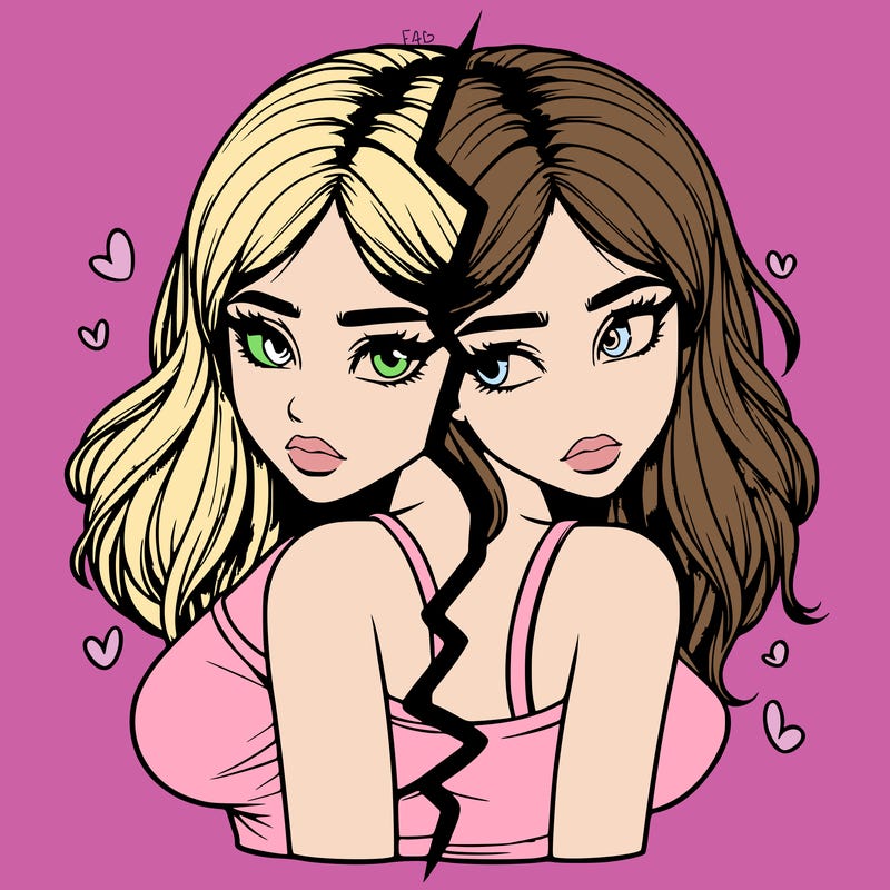 realistic girl split