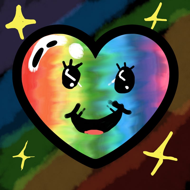 a blank heart
