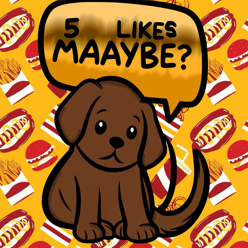 a puppy that says 5 like maybe