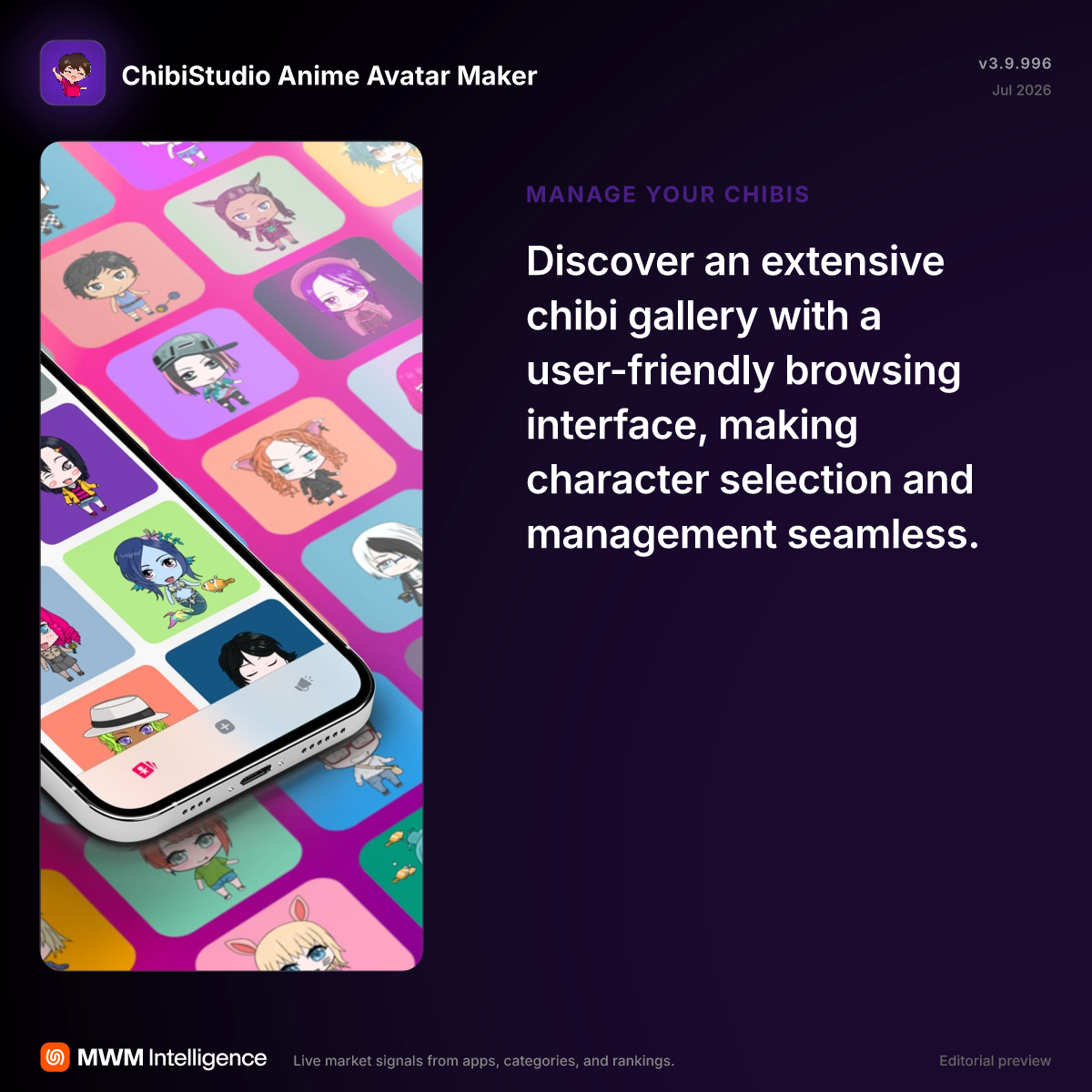 ChibiStudio Anime Avatar Maker - Graphics & Design App | MWM