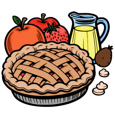 a pie of food