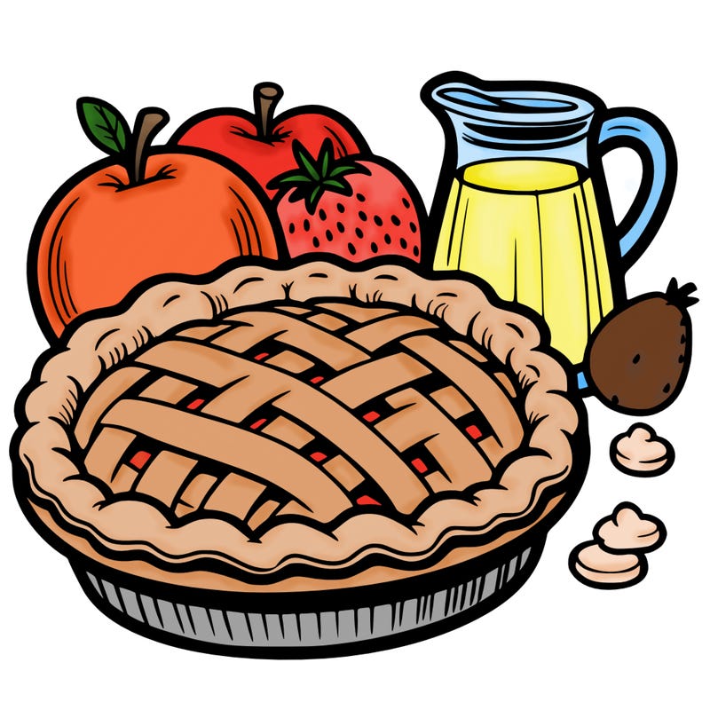 a pie of food