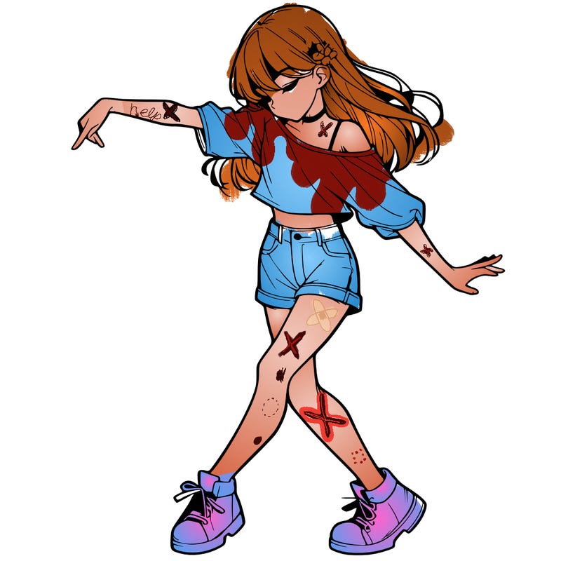 realistic girl danceing