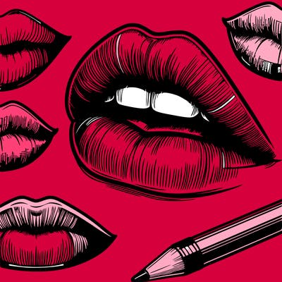 realistic  lips