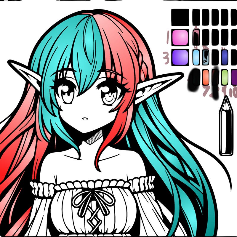 anime girl elf