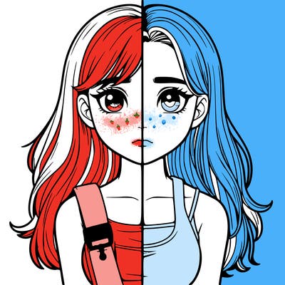 realistic girl split