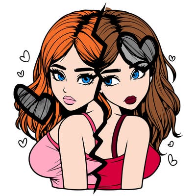 realistic girl split