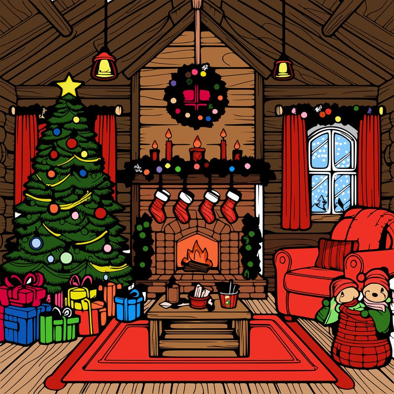 christmas house interior
