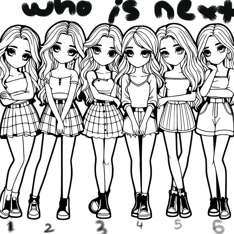 a group of girls realistic