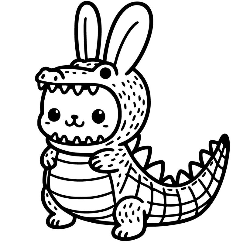 have you ever bunny, dressed in a alligator costume?