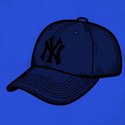 a realistic depiction of a yankees baseball hat
