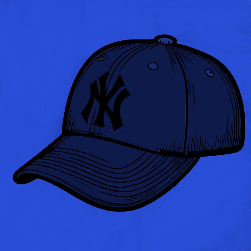 a realistic depiction of a yankees baseball hat