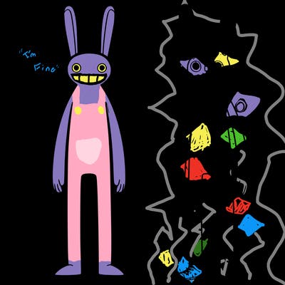 tall human like bunny