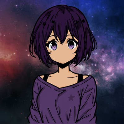 one anime girl with short hair