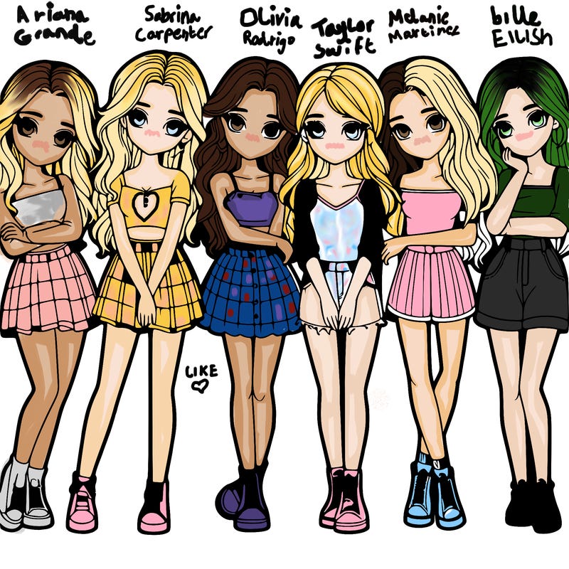 a group of girls realistic