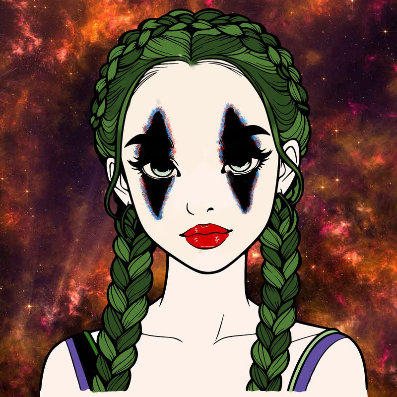 realistic girl with braids