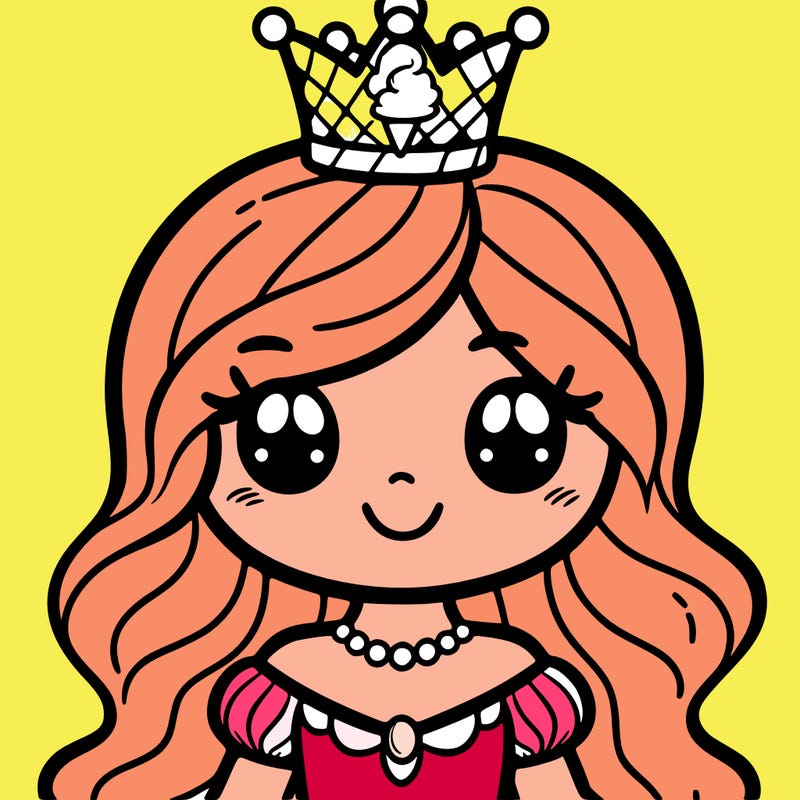 princess with ice cream crown 👑