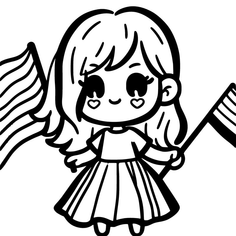 girl with the pride flag