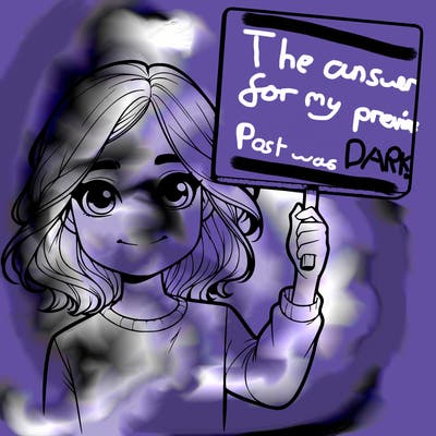 realistic girl holding up a sign