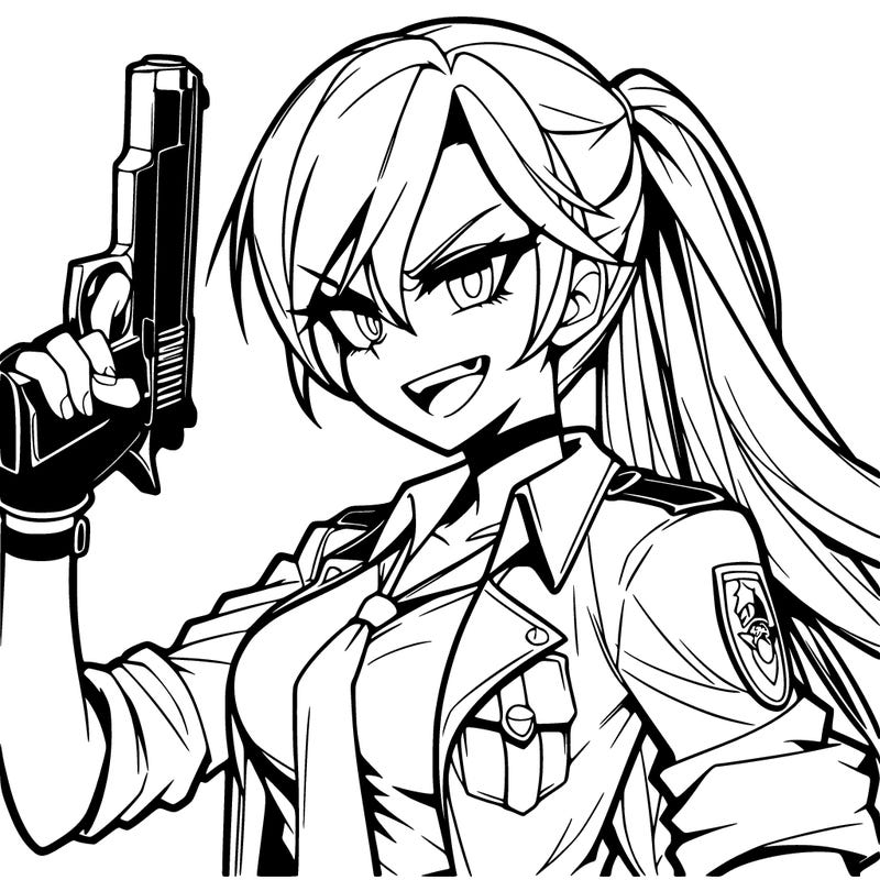 badass anime girl
