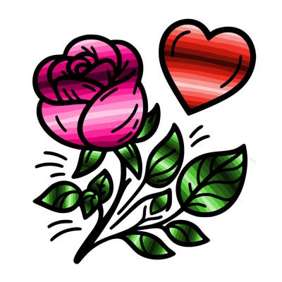 rose and heart
