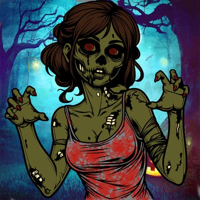 realistic zombie girl