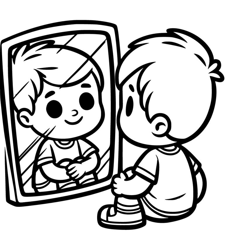 child reflecting to color