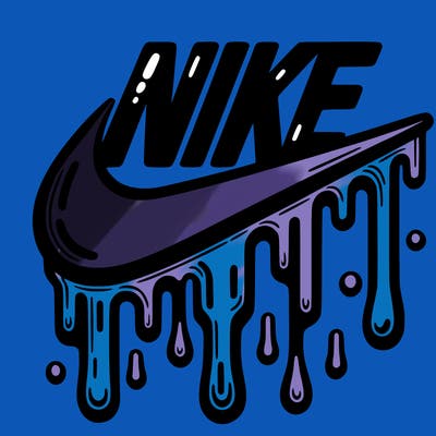 dripping nike logo