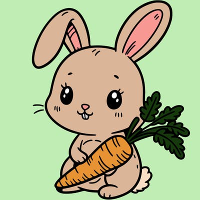 rabbit with carrot