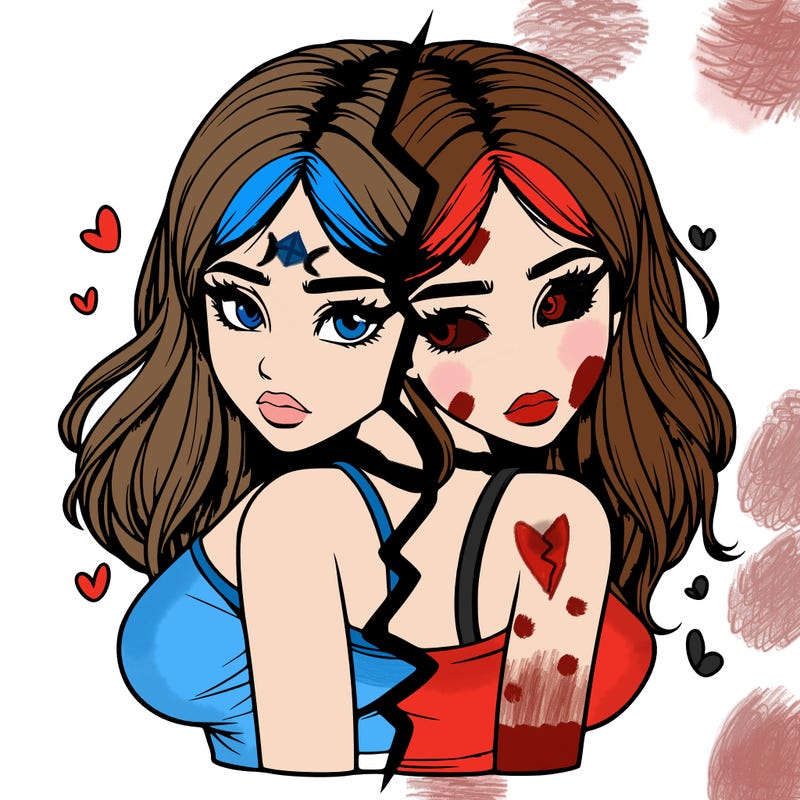 realistic girl split